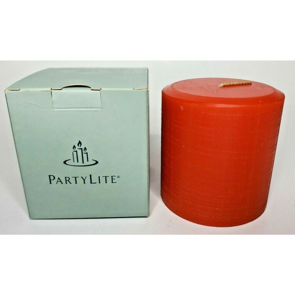 PartyLite 3 x‎ 3 Tuscan Herbs Scalloped Pillar Candle New in Box P2F/C03325